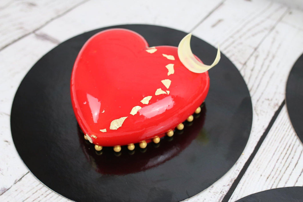 Heart shaped Entremet mirror cake | Bithday cake, Mirror cake, Cake